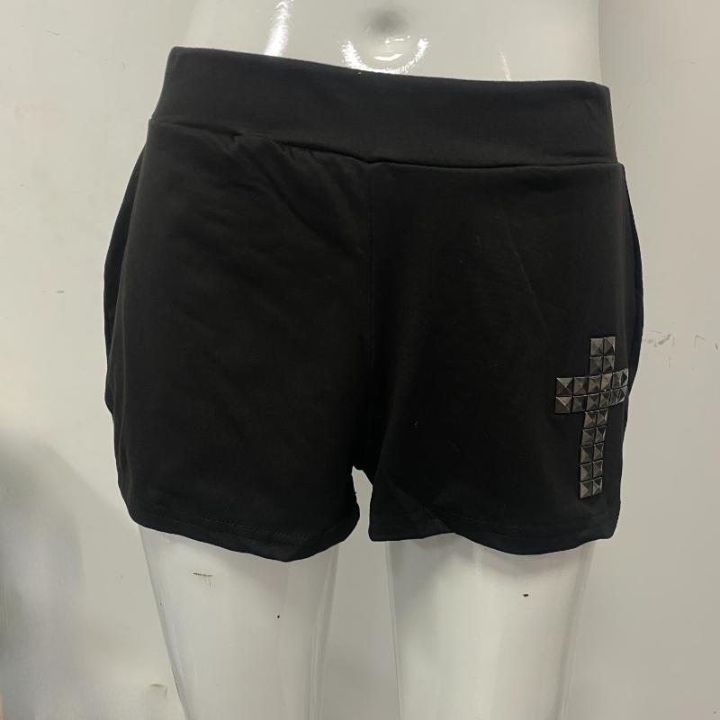 Καλοκαιρινά Y2K Χιπ Χοπ Casual Σορτς Harajuku με Διαμαντένια Μοτίβα