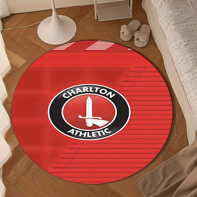 Football Charlton-Athletic Crest Round mat Home Decor, Chair rug For livingroom,Bedroom, doormat home decor Birthday Gift Christmas Gifts