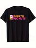 Enjoy Pickleball A Black Short Sleeve T-Shirt Featuring Vibrant Text 'Dink N Go Nuts' Alongside a G
