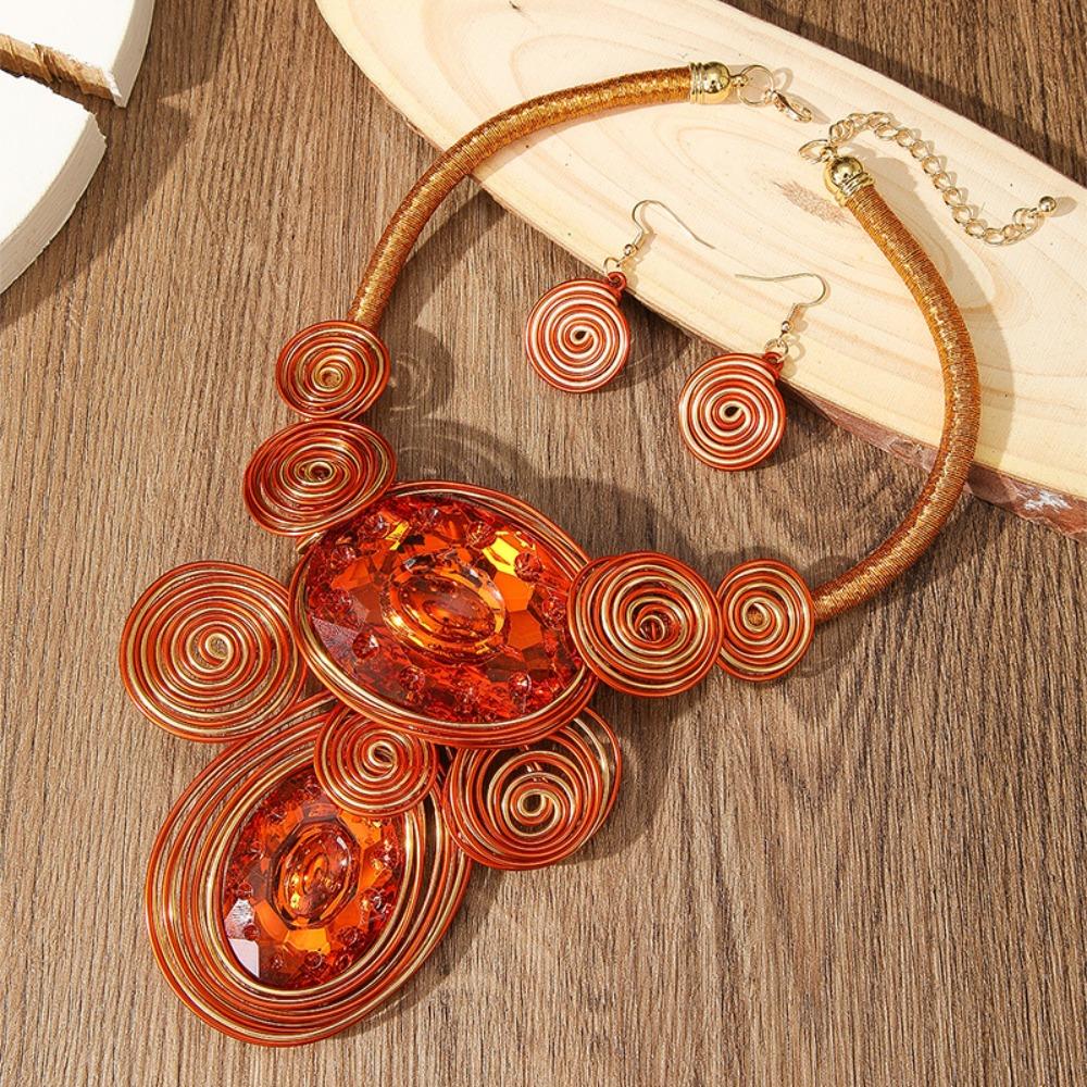 

Irregular Vintage Beads Necklaces Crystal Gem Banquet Jewelry for Women