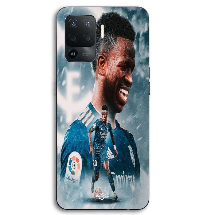 Coque Pour Oppo A94 Vinicius JR Real Madrid Bleu Wallpaper Maniacase
