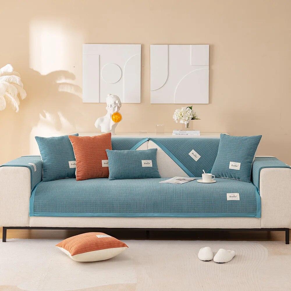 

Подушка для дивана, универсальная подушка на четыре сезона, подушка для спины, полотенце, скандинавский простой универсальный универсальный чехол для дивана, тканевый чехол 70x70cm