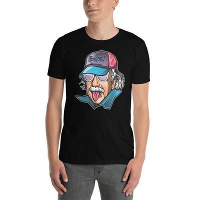 Trendiges Albert Genius Piercing Spaß Baseball Design Kurzarm Unisex T-Shirt