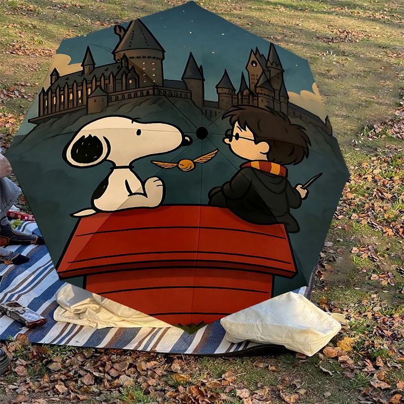 1PC Warner Snoopy Harry Potter Umbrella-8-Rib Reinforced, Automatic Open, Lightweight-A101