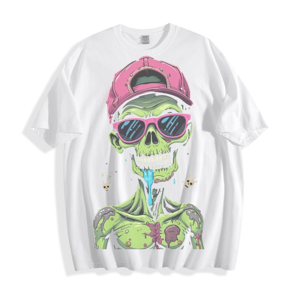 

Футболка Zombie Rasta Skull - Яркая уличная одежда, унисекс M