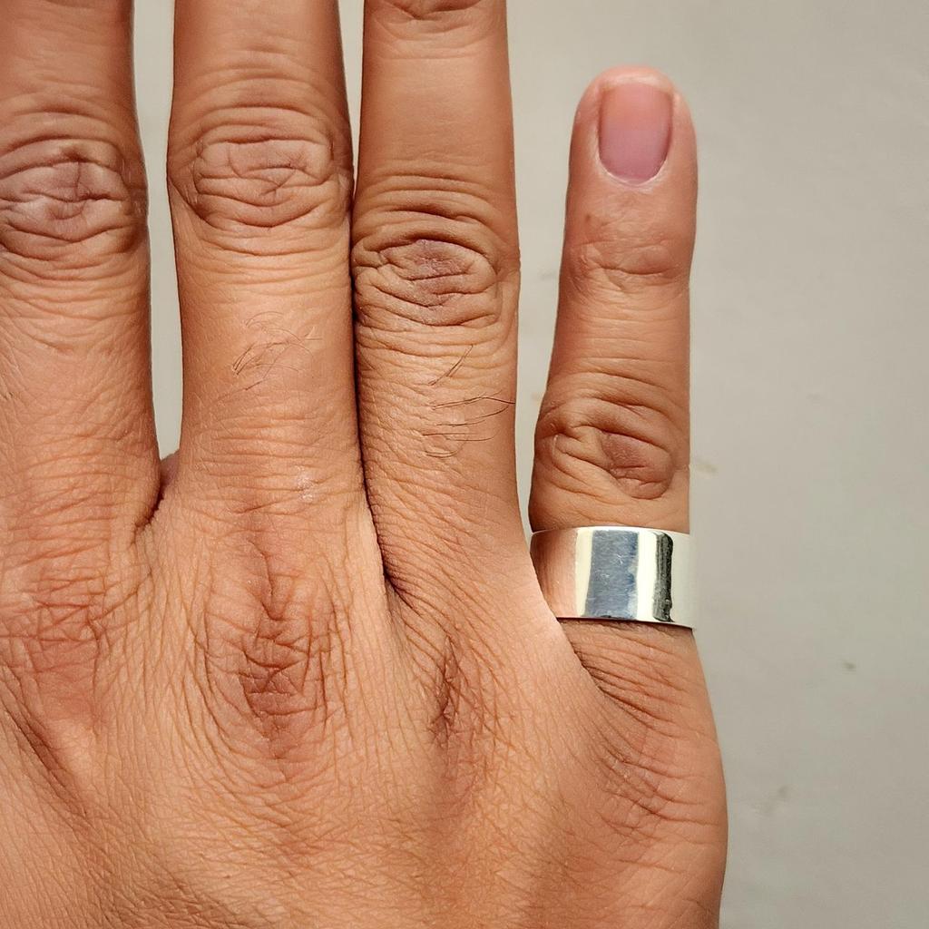 10 MM Sterling Silver Boho Band Thumb Engraved  Ring Jewelry