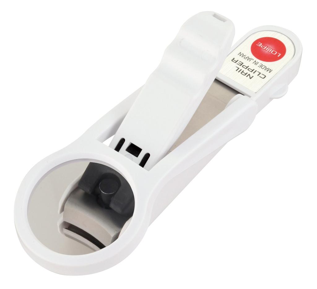 Kai KAI Nail Clippers with Magnifying Curved with Stopper Made in Hand KF1044 Glass, Blade, Case, Japan, Magnification,