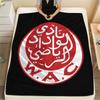 Wydad AC Printed Flannel Blanket, soft throw for bedroom sofa, washable,soccer fan merchandise, great gift.