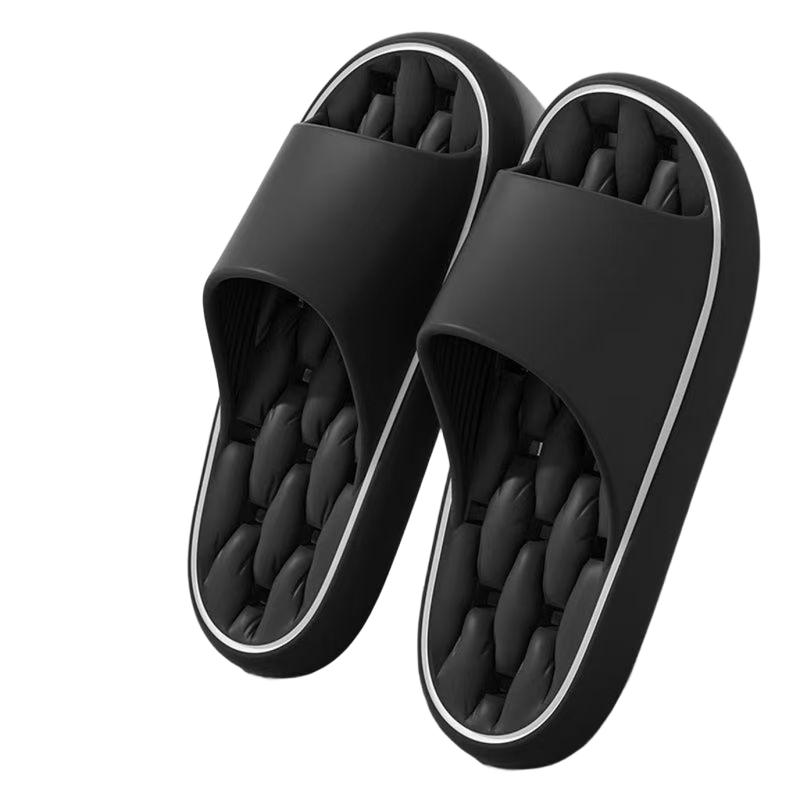 

Светло-зеленые стеганые шлепанцы-сандалии на платформе – Мягкие нескользящие шлепанцы из ЭВА на толстой подошве для дома/пляжа, Повседневная удобная обувь 36-37 чёрный