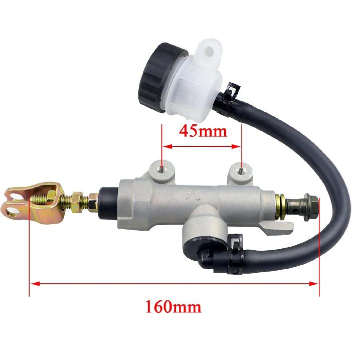 AHL Motorcycle Rear Brake Master Cylinder Pump Kit for Honda Yamaha Suzuki Kawasaki Arctic Cat