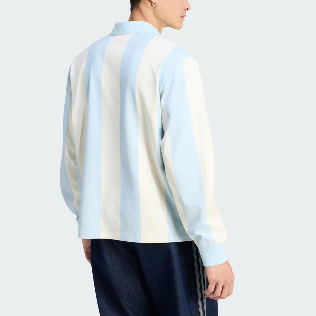Adidas Originals Three Stripes Comfortable Simple Long Sleeve Polo Shirt Men tops KU9190