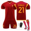 2324 Rome Home No. 21 Dibala 90 Lukaku 9 Abraham Football Wear Set Ball Athletic