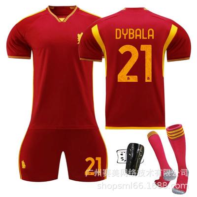 2324 Roma Local No. 21 Dibala 90 Lukaku 9 Abraham Conjunto de Ropa de Fútbol Balón Atlético