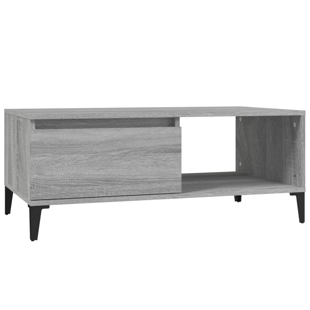  Coffee Table, Grey Sonoma Oak 90x50x36.5 Cm, Wood-based