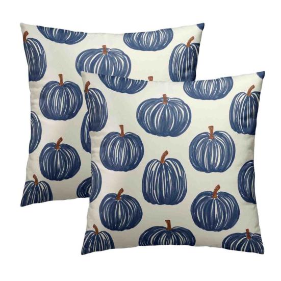 2Pcs Throw Pillowcase Autumn Maple Leaf Pattern Replaceable Design Pillow Case Washable Super Soft Reusable Sofa Cushion Covers