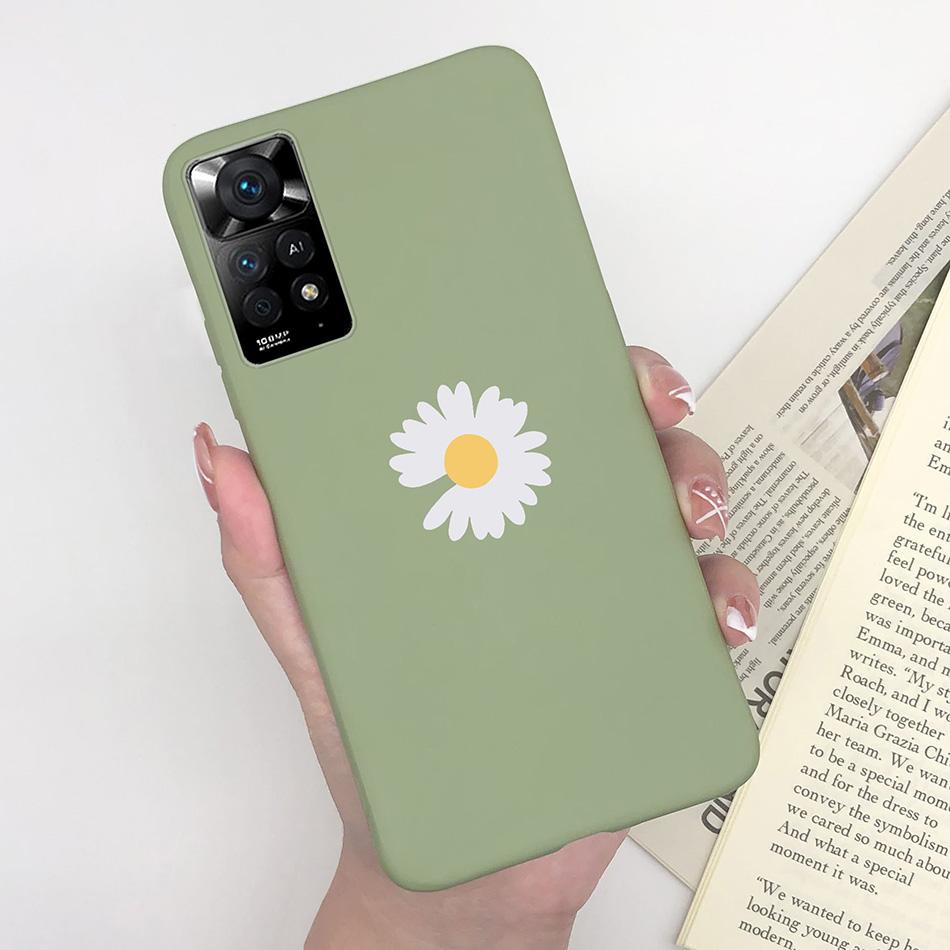 For Xiaomi Redmi Note 11 Pro 4G 5G Phone Case Cute Diasy Pattern Soft Silicone TPU Back Cover Funda For Redmi Note11 11Pro Coque