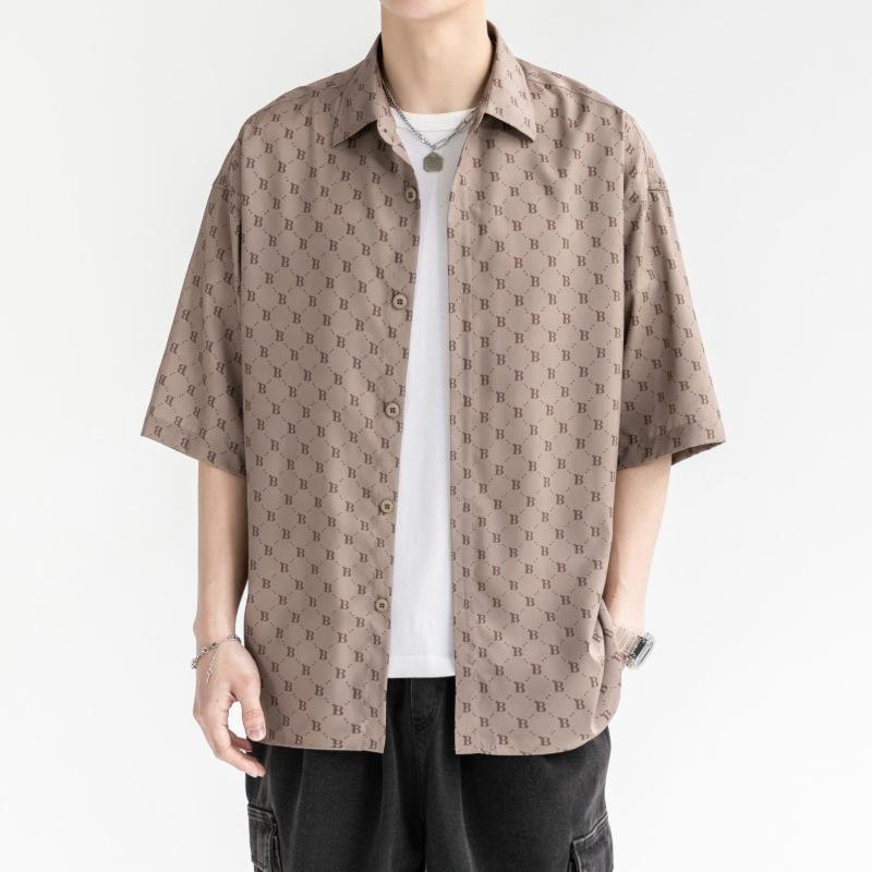 

Летняя новая мужская рубашка мужская порт мода повседневная мужская рубашка с коротким рукавом мужская мода 4XL