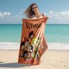 Personalized customized proof beach towel with The Loud House pattern - soft, absorbent,quick-drying,perfect swimming,camping&bathing