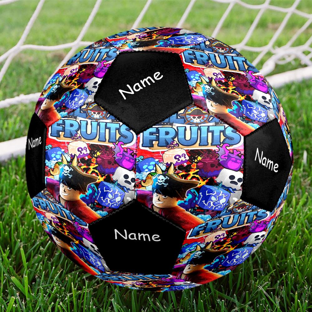 Custom Name Blox Fruits Theme Size 5 Soccer Ball, Suitable for Both Indoor and Outdoor Matches, a Gift Suitable for Everyone.