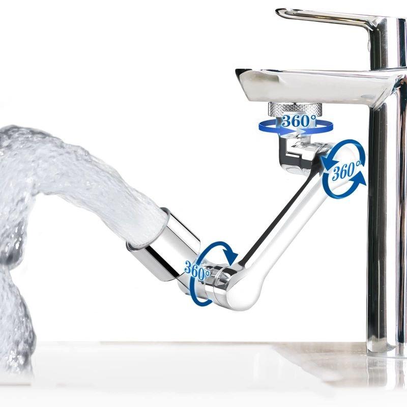 Tutto Metallo 99% Universale Rotazione 1080° Testa Spruzzatore Rubinetto per Estensore Aeratore Ugello Gorgogliatore Rubinetto Cucina Lavabo Braccio Robotico