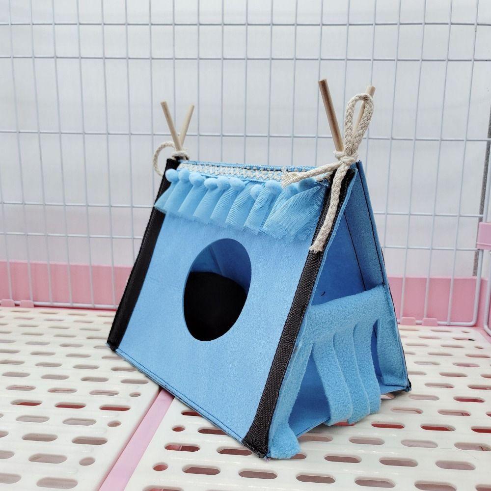Hamster Hideout Nest Felt Rabbit Tent House Foldable Blue Rabbit Hidden Tent Pink Hamster Nest Corner Hideaway Chinchilla