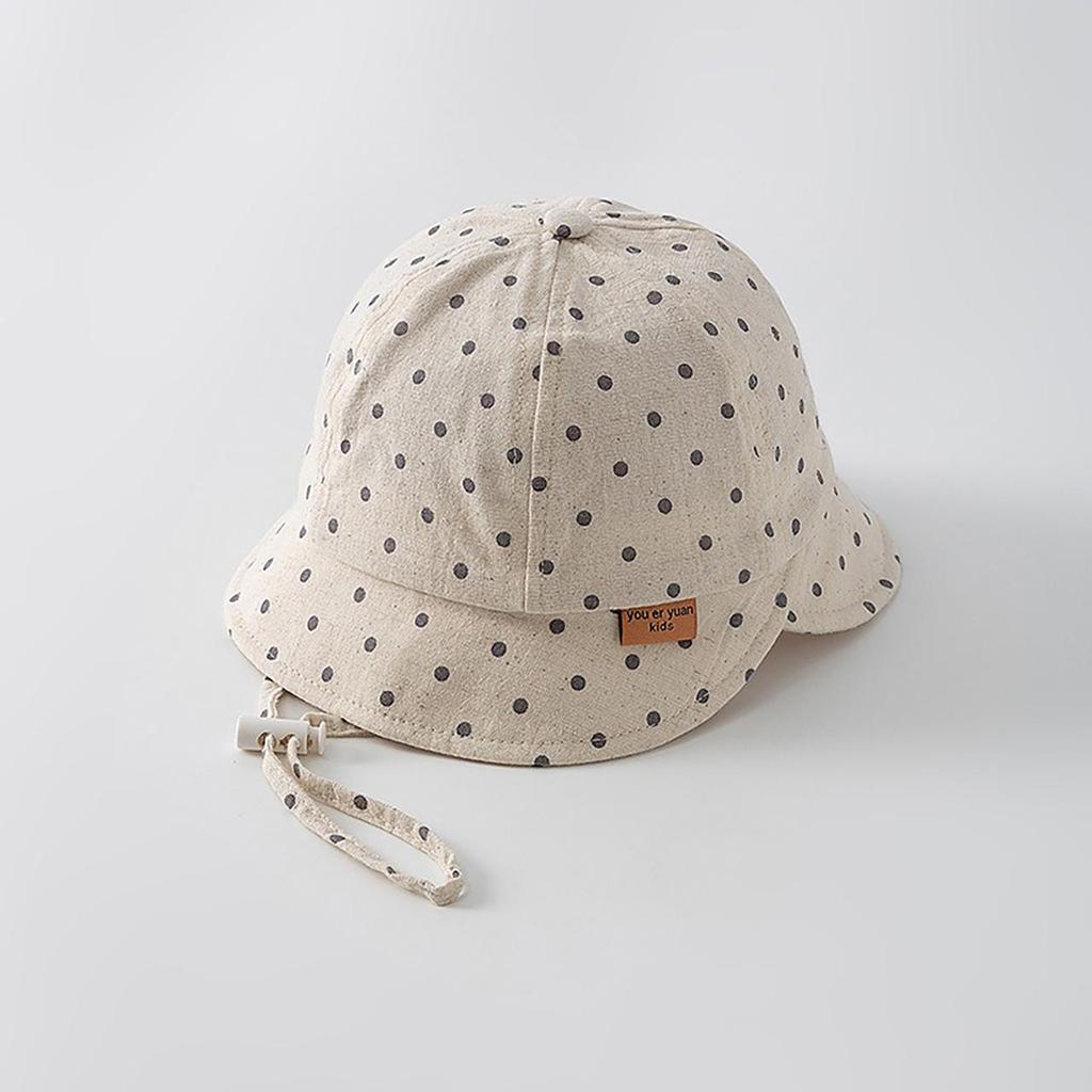 Süßer gestreifter karierter Baby-Eimerhut Koreanische Pünktchenmuster Kleinkind Fischerhut Sommer Frühling Outdoor Kinder Sonnenschutz Hüte