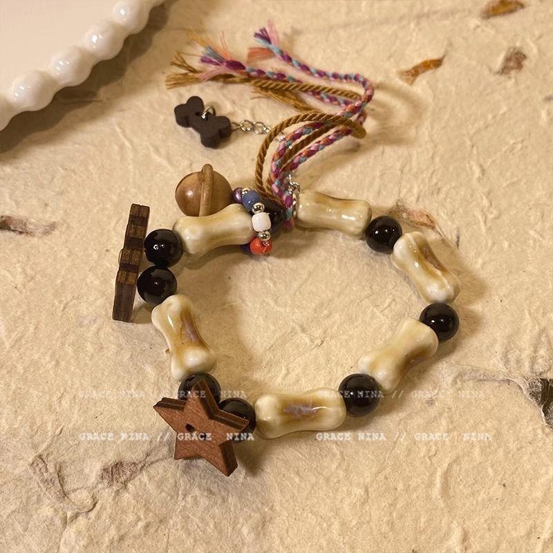 Cute Puppy Woven Braided Bracelet Handmade Jewelry For Women Couples