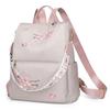 Elegant Embroidered Plum Blossom Backpack Lightweight Spacious Nylon Multi-Functional for Women Casual Outings Crossbody Bag