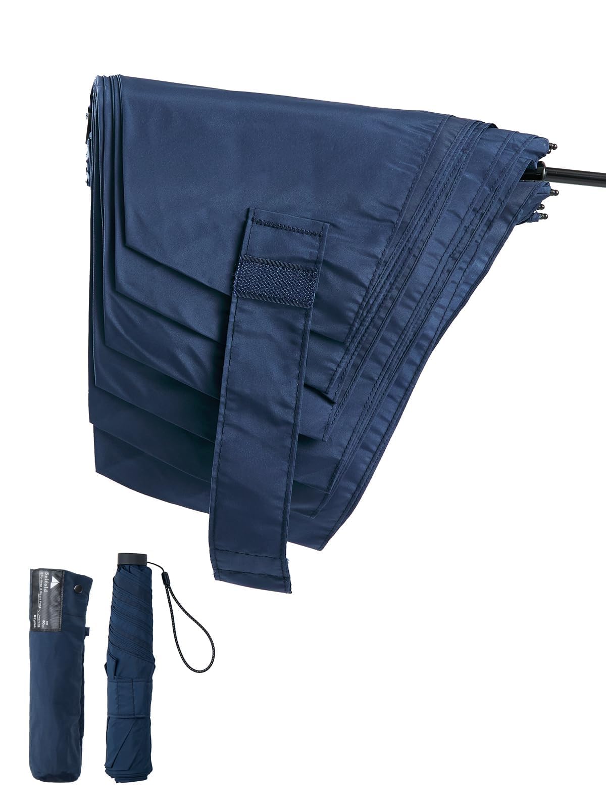 

KIZAWA Складной Легкий из 3-х секций из углеродного волокна и Компактный Большой 65см Ветрозащитный Зонт, Формоустойчивый, Складной, Размеры, Ультралегкий Зонт, 130г-245г,