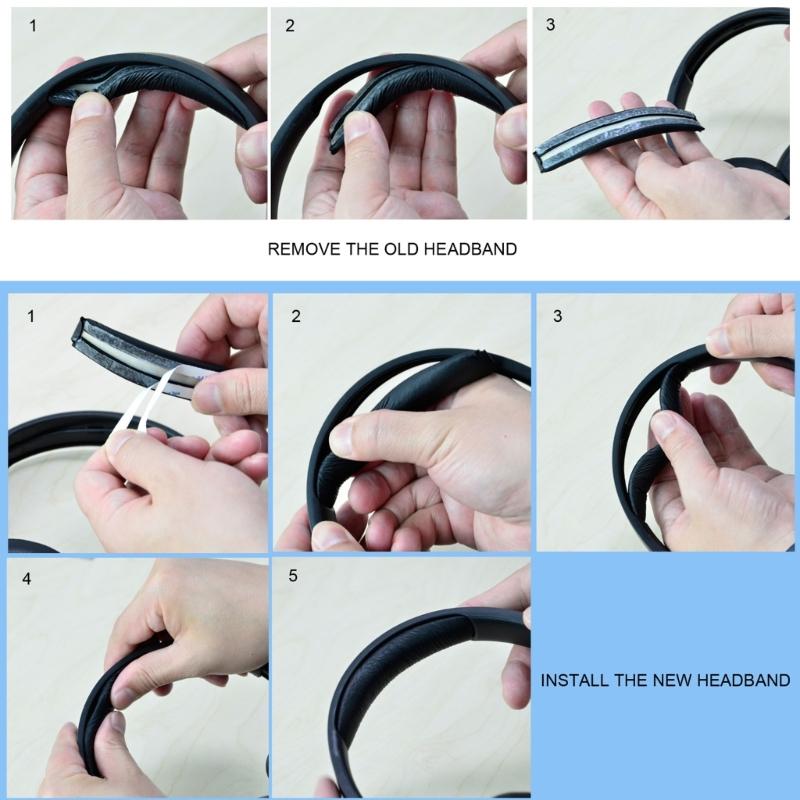 Durable Ear Pads Head Beam Headband Cushions for JR460NC JR460 NC Headphone Elastic EarPads for Better Comfort Earmuff