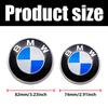 82mm 74mm ABS Hood Trunk Emblem Badge 2-Pin Replacement For BMW E46 E90 F30 F10 E60 X3 X5 1 3 5 7 Series Auto Tuning Accessory rvpc86