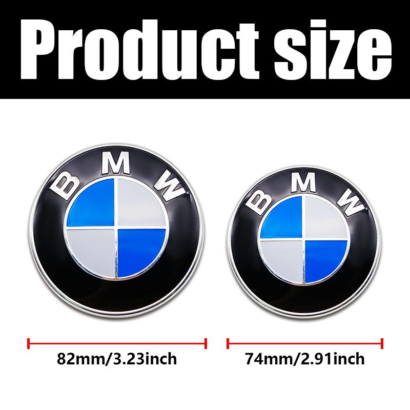 82mm 74mm ABS Hood Trunk Emblem Badge 2-Pin Replacement For BMW E46 E90 F30 F10 E60 X3 X5 1 3 5 7 Series Auto Tuning Accessory rvpc86