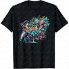 Sommer Mode Unisex Kurzarm T-Shirt Graffiti Kunst Design Trendiges Lässiges T-Shirt Leichte Rundhals Oberteile Für Streetwear Kleidung