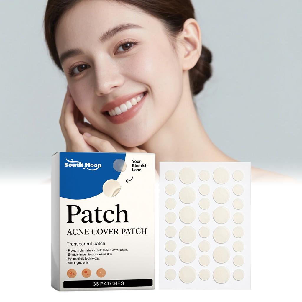SOUTH MOON Skin Care Patch Lightweight Breathable Acne Patch Face Pimple Treatment for Smooth Skin 36pcs