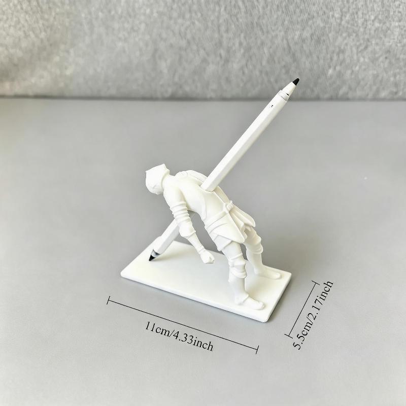 Medieval Death Knight Pen Holder Creative Desktop Pen Stand Armored Knight Desk Organizer Gothic Office Decor