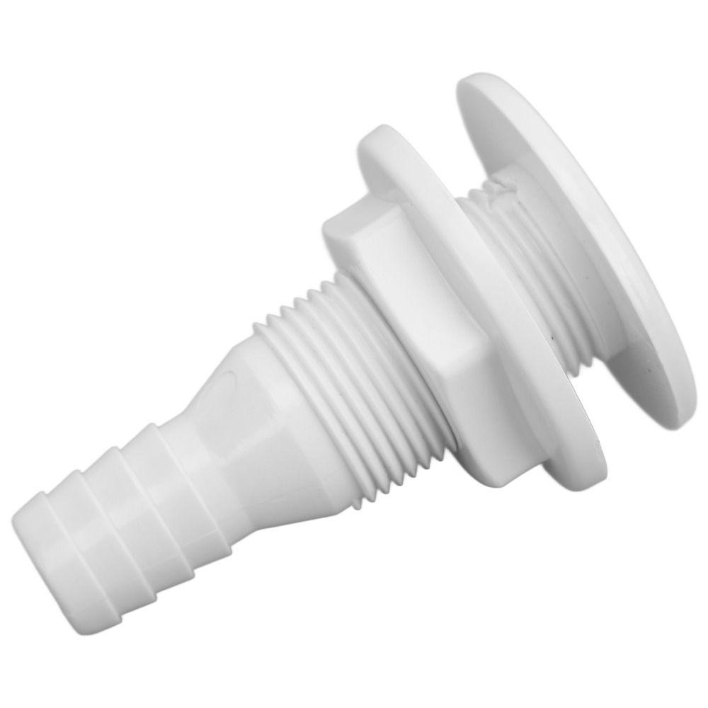 3/4in ABS Plastic Boat Through Hull Connector Hose Coupling  Boat Drainage