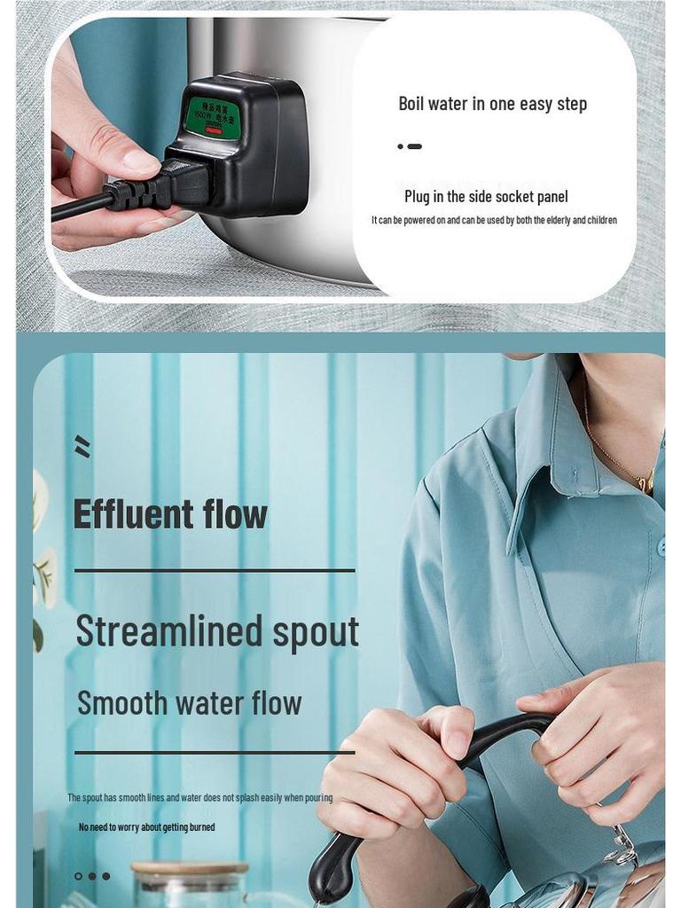 Large Capacity Stainless Steel Electric Kettle and Teapot