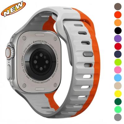 Bracelet Souple en Silicone Pour Apple Watch Ultra 3/2 Bracelet 49mm Série 9 8 7 45mm 41mm Bracelet Sport Bracelet de Poignet iWatch 11 10 46mm 42mm