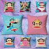 Monkey Cartoon P-Paul F-Frank Throw Pillow Case Decoration Bed Custom Square Pillowcase Pad Cover