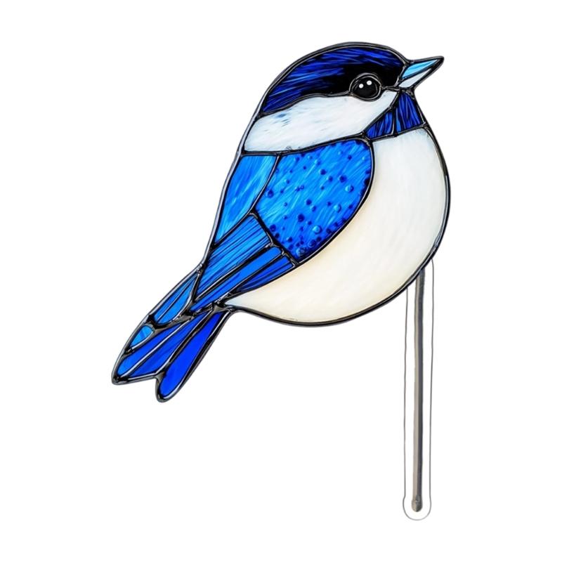 

Potted Plant Insert Bird Planter Decoration Stained Crafts Decoration Glass Dress Up Decoration Home Acrylic Maintenance