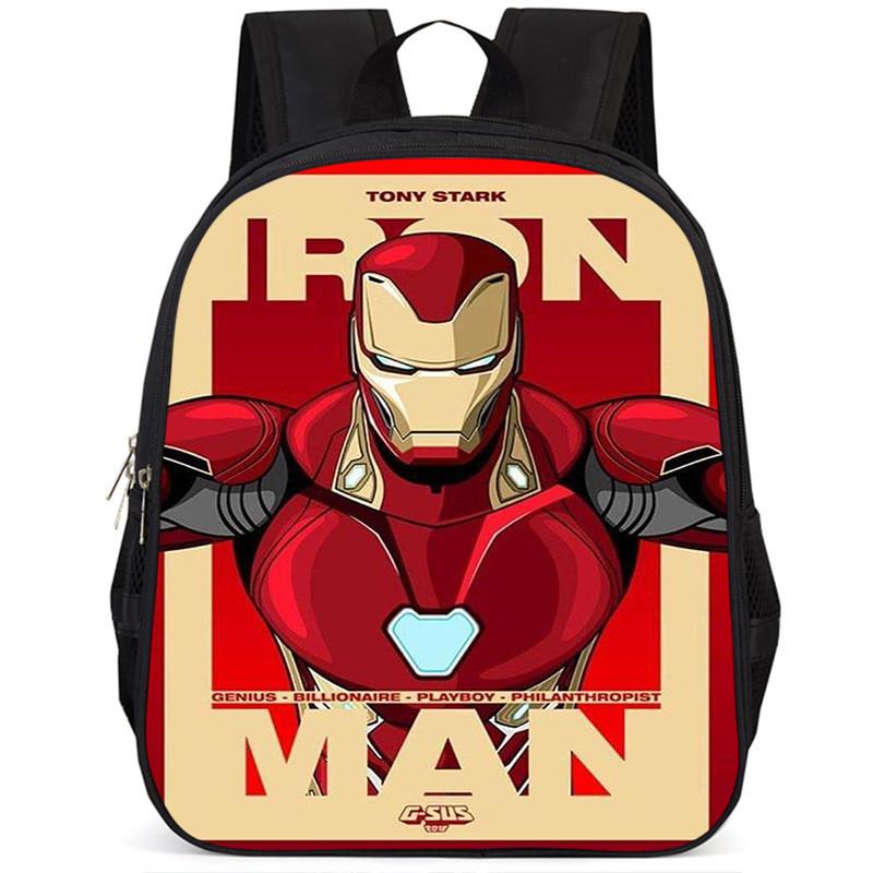 Stylowy plecak dla dzieci Iron Man 15 cali, duża pojemność, lekki, wykonany z tkaniny Oxford