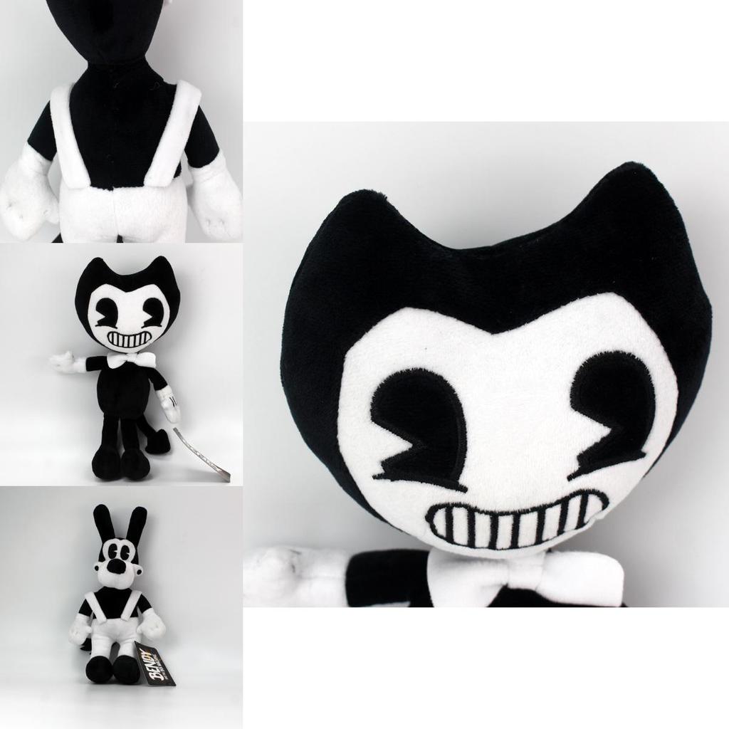 Unique Black White Bendy And The Ink Machine Plush Toy For Collectors And Gamers