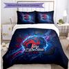 France Football Printed Bedding 3 Piece Set Cozy Breathable Bed Cover Set as Housewarming Holiday Gift