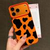Black Cow Print Phone Case For iPhone 17 16 15 14 13 12 11 Pro Max 15 14 Plus X XR XS Lichee Pattern Shockproof Soft Cover