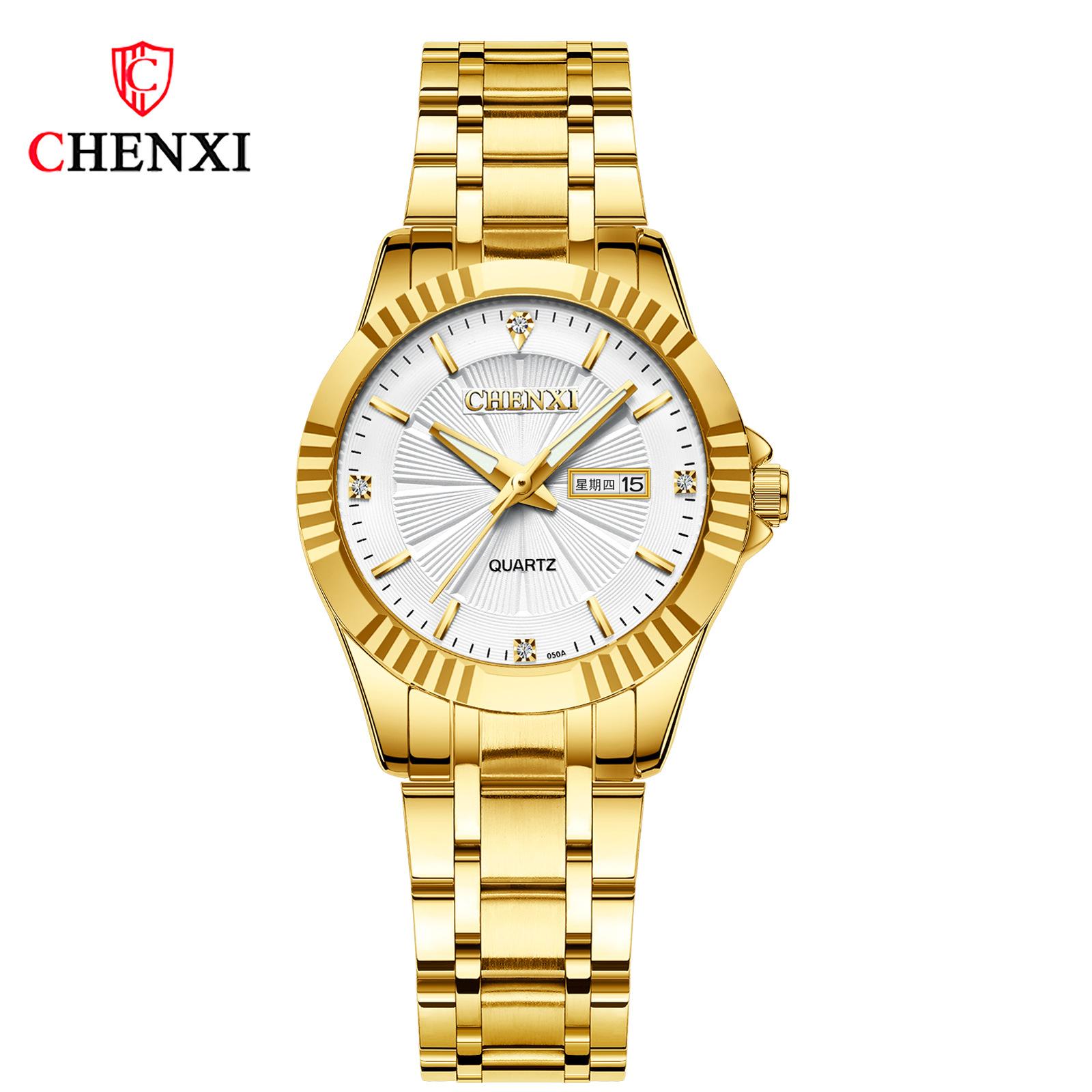 

Новые роскошные мужские часы ТОП-бренда с коробкой, часы с двойным календарем, мужские деловые водонепроницаемые мужские кварцевые часы