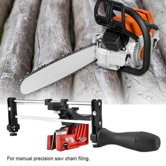Chain Saw Sharpener Precise Smooth Filing Metal Mounted Sharpening File Tool for Woodworking