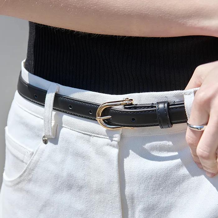 The Meridian Classic Slim Leather Belt