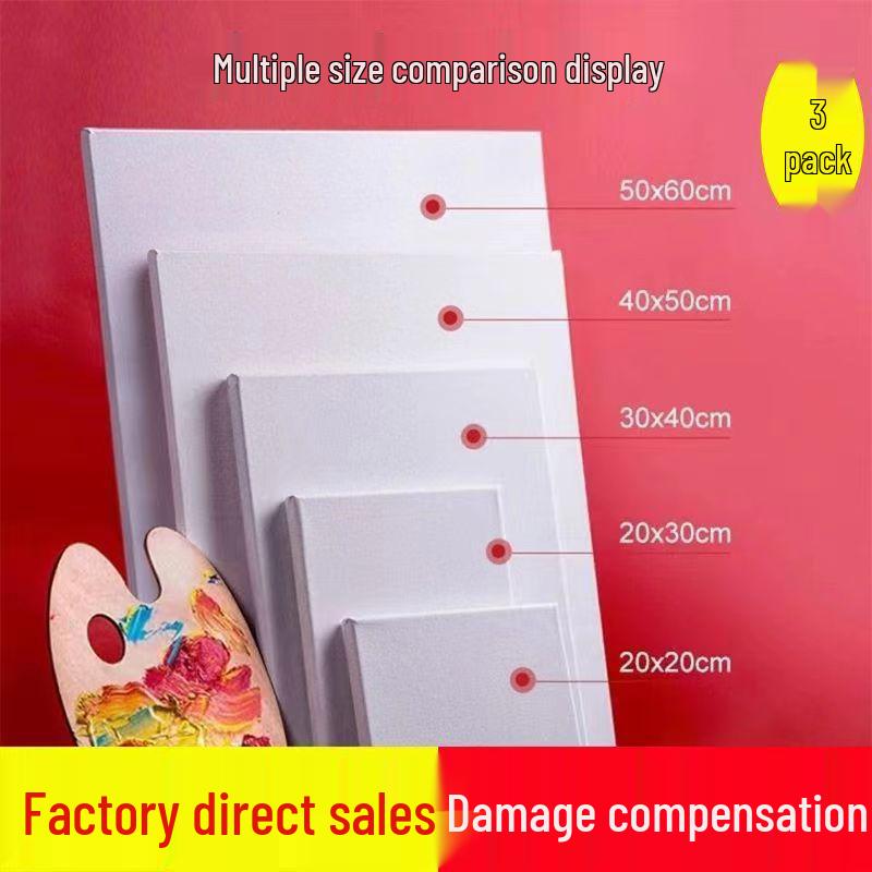 Multi-Size Drawing Canvas for Oil & Acrylic Paints - Blank Inner Frame Painting Tools