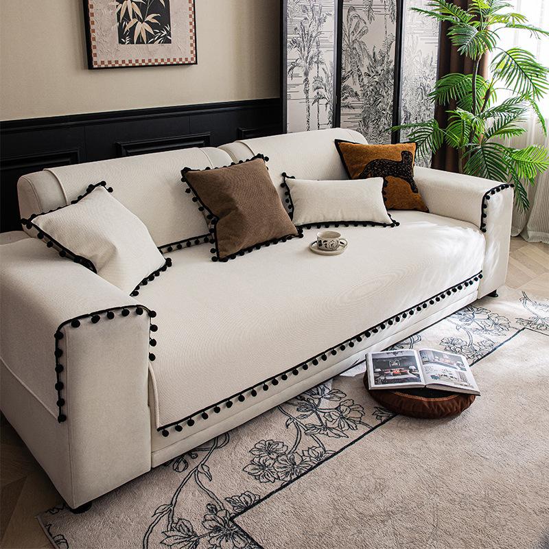 

Medieval Sofa Cushion Chenier Fixed Non-Slip And Anti-Cat Scratch Sofa Seat Cushion Universal In All Seasons, Living Room Sofa Cover 70*70cm