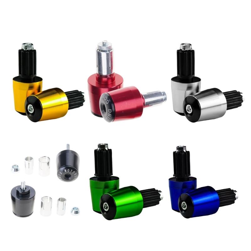 Bike Grip Caps Handlebar End Plugs Corrosion Resistant Aluminum Alloy Protective Covers For Motorcycle Enhancement 2pcs